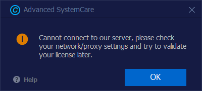 Error message