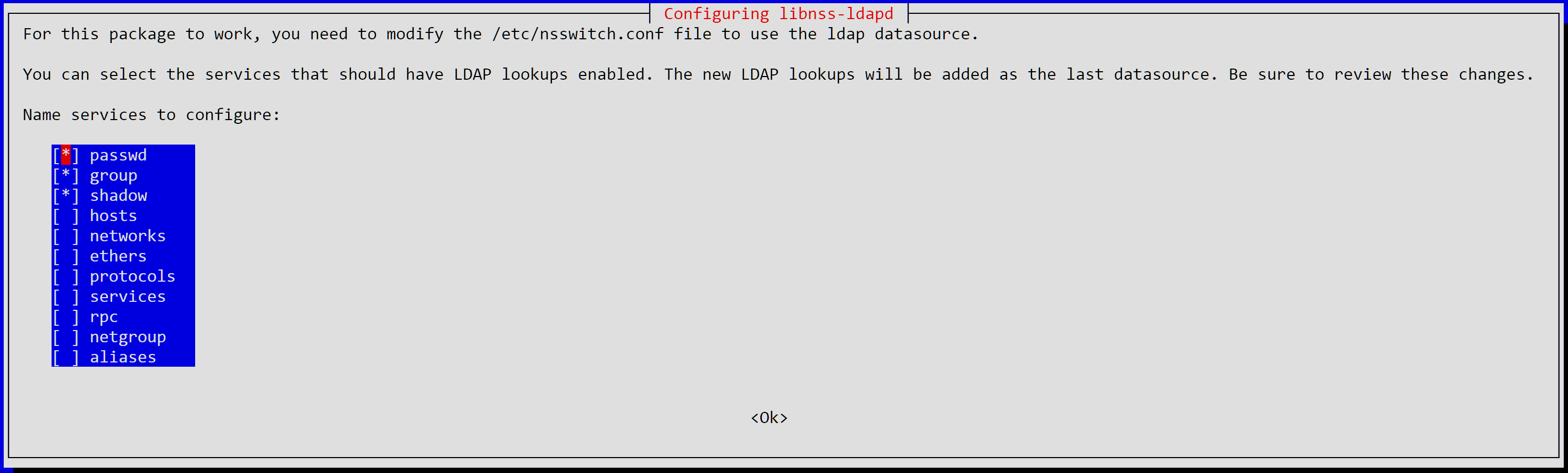 Configure libnss-ldapd