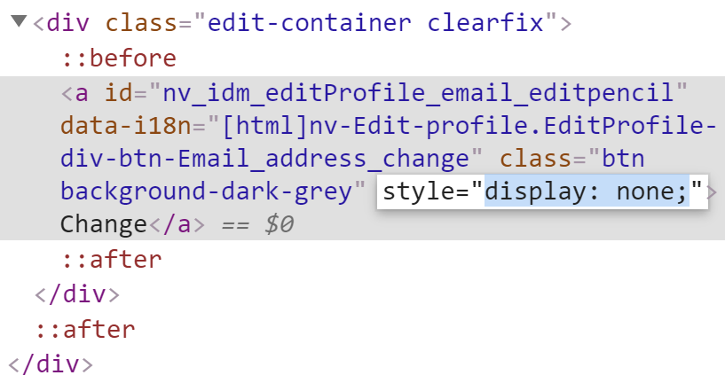 remove display none