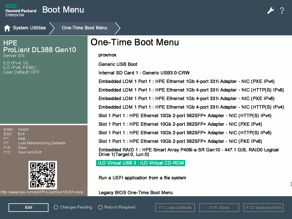 Select boot item